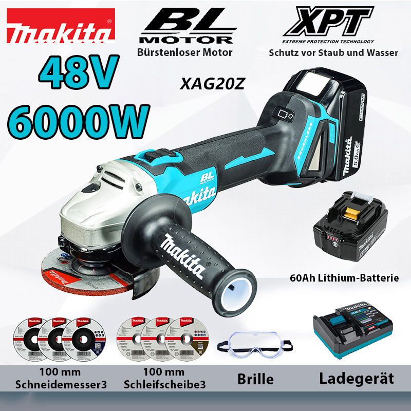 48V 6000W MAKITA XAG20Z + 60Ah Lithium-Batterie + kostenlosem Geschenk(Batterie*2)