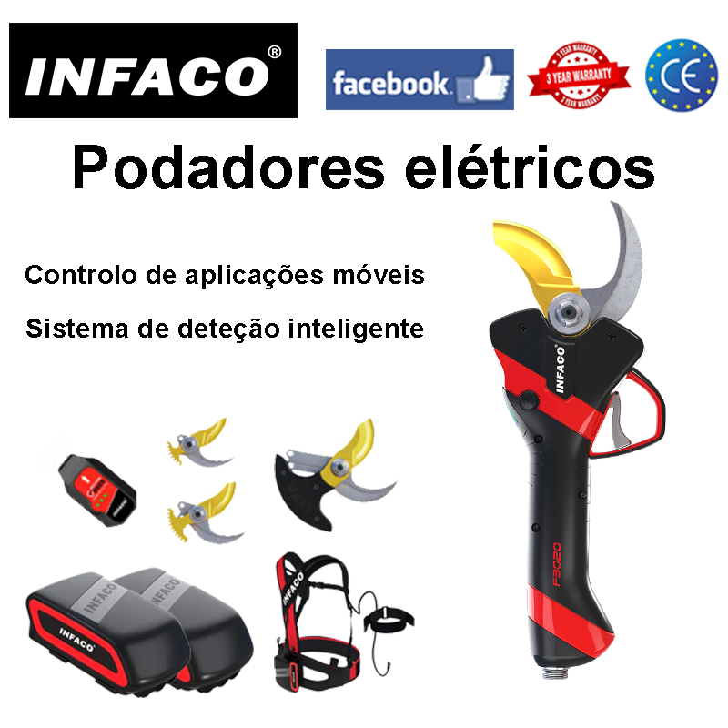 [Aparador elétrico Infaco F3020M] 2000W + bateria * 2 + pacote de acessórios