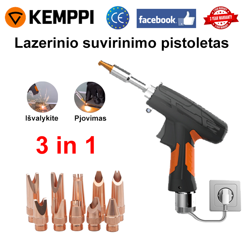 [Nauja valymo funkcija] 10000W daugiafunkcis lazerinis suvirinimo pistoletas (aukso/sidabro/vario/geležies/aliuminio/nerūdijančio plieno suvirinimas) suvirinimas + valymas + pjovimas (greitis 15m/min, storis 0-20mm)