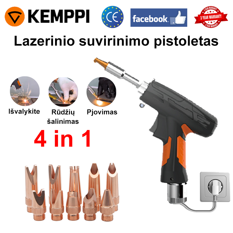 [Nauja rūdžių šalinimo funkcija] 12000W daugiafunkcis lazerinis suvirinimo pistoletas (aukso/sidabro/vario/geležies/aliuminio/nerūdijančio plieno suvirinimas) suvirinimas + valymas + rūdžių šalinimas + pjovimas (greitis 20m/min, storis 0-30mm)