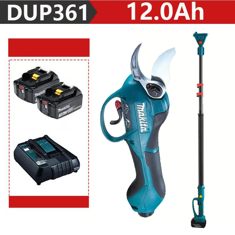 (2,5 m teleskopická tyč) [MAKITA DUP361PT2 napájaný 2000 W + dve 6,0 Ah-s 48 V batérie + nabíjačka] 24 hodinová autonómia