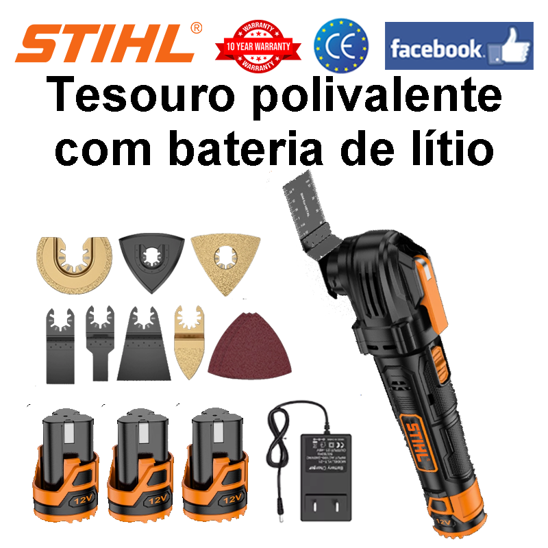 Bateria de lítio universal tesouro + lâmina de serra de aço de alto carbono * 1 + lâmina de pá de aço de alto carbono + lâmina de serra bimetálica cauda de andorinha * 1 + lixa * 3 + folha de lixa * 1 + lâmina de serra de liga * 1 + lâmina de serra de liga semicircular * 1 + lâmina de serra de diamante semicircular + bateria * 3 + carregador