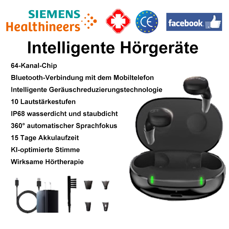 (15 Tage ultralange Akkulaufzeit) 64-Kanal-Chip + 10-stufige Lautstärkeregelung + IP68 wasser- und staubdicht + 360°-Sprach-Autofokus + Mobiltelefonverbindung + intelligente Geräuschunterdrückungstechnologie + intelligente Sprachoptimierung + effektive Hörwiederherstellung (Mono-Ohr-Hörgerät)