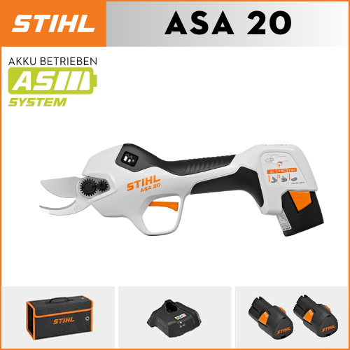 (Oferta especial) STIHL ASA20*1, batería de litio*2, caja de almacenamiento*1, cabezal de corte*1, cargador*1